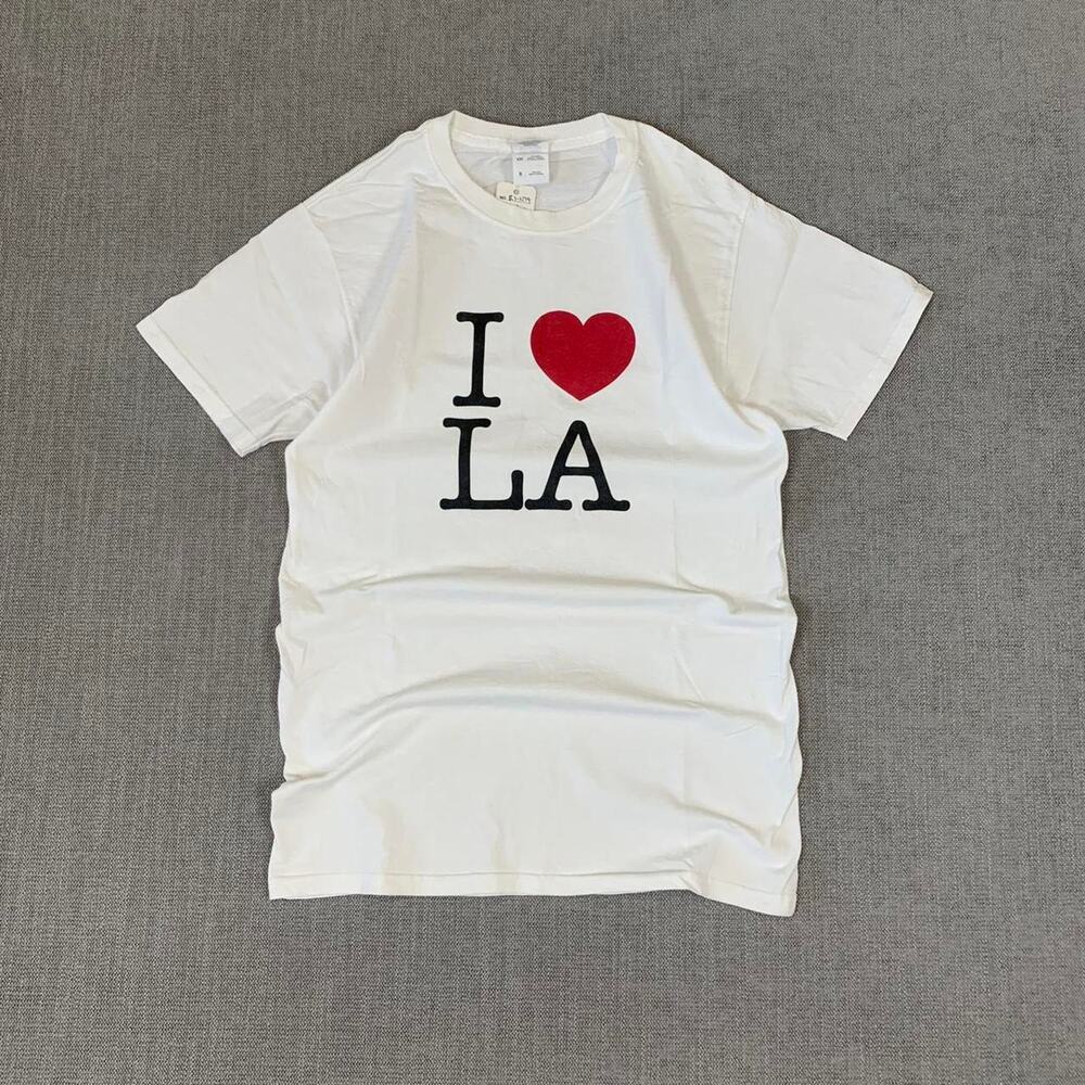 I Love LA white cotton T-shirt Small